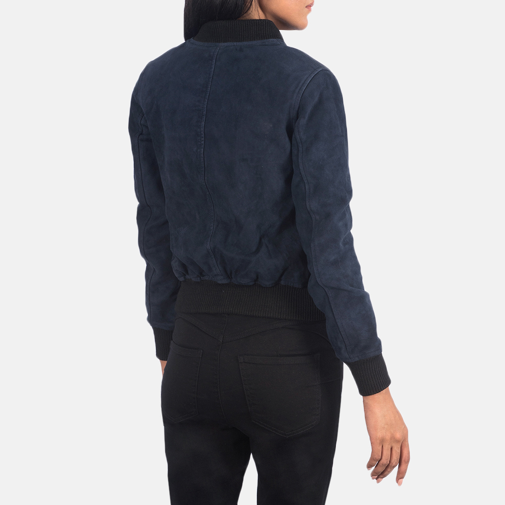 Suede  Jacket  Blue