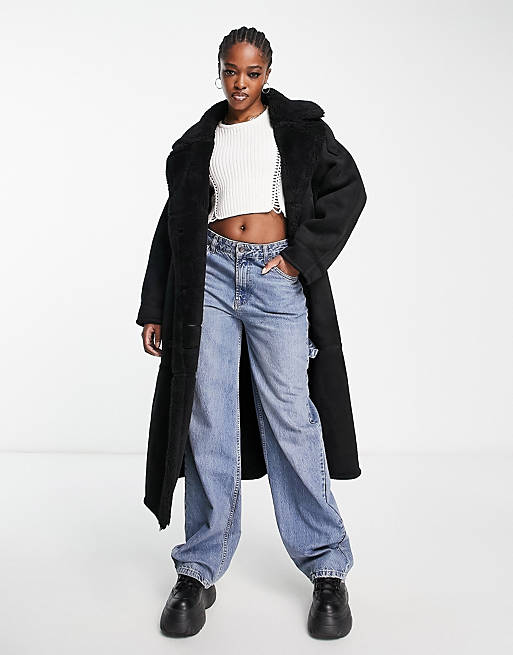 Shearling Coat Black