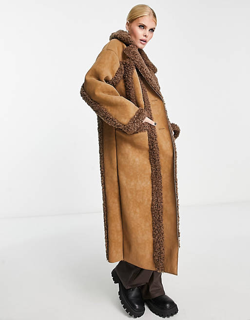 Shearling Coat Brown