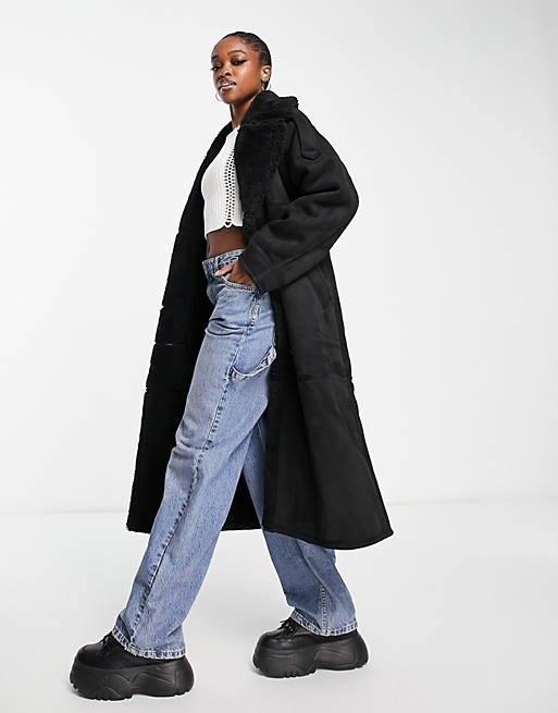 Shearling Coat Black