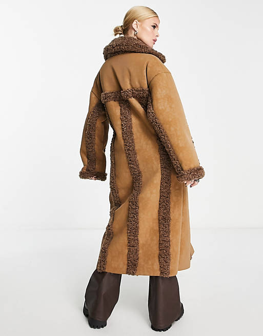 Shearling Coat Brown